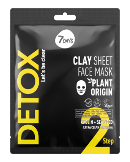7DAYS Clay Sheet Face Mask Kaolin & Seaweed